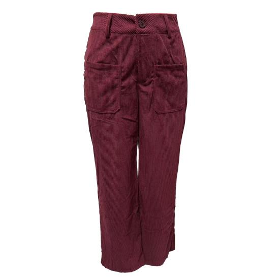 Women Pants Button Zipper Closure Straight Wide Leg Trousers with Pockets Solid Color Loose Fit Lounge Pants Daily Wear