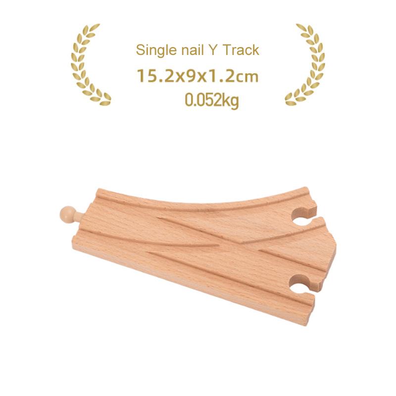 Children's Wooden Track Accessories Combination Universal Track Beech Wood Railway Train Track Toys Fit Biro All Brands Track