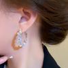 Super Flash Circle Earrings with Geometric Niche Design High Grade Earrings Versatile Daily Commuter Earrings for Women