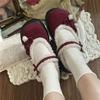 Women Loafers Winter New Fashion Plush Warm Round Toe Mary Jane Shoes Low Heel Non-slip Simple Women Flats Shoes