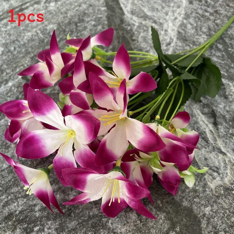 

Multicolor Realistic Lilies 18 Stems Faux Botanicals For Restaurant Decor Floral фиолетовый