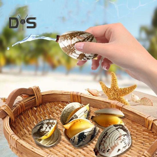Muschelförmiges Wassersprühspielzeug für Streiche für Erwachsene, Sommerspaß, starker Sprühnebel, originelles Strandparty-Geschenk für Partys mit Freunden