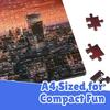 PosterPapaa City of Light Jigsaw Puzzle, Set of 4, 150 Pieces Each, 600 Pieces Total, A4 Size, 8.27" X 11.69", Colorful, Family-Friendly, Bold Puzzle