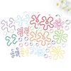 106PCS Flowers and Bubbles Wall Decals Under The Sea Birthday Party Peel and Stick Colorful Bubble Stickers Car,Bedroom,Bathroom,Windows,Laptop Decor