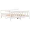 VidaXL Bed Frames Without Mattress White 200x200 Cm Solid Pine Wood 3306994