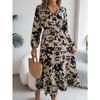 Casual Waist Cinched Long Sleeved Dress