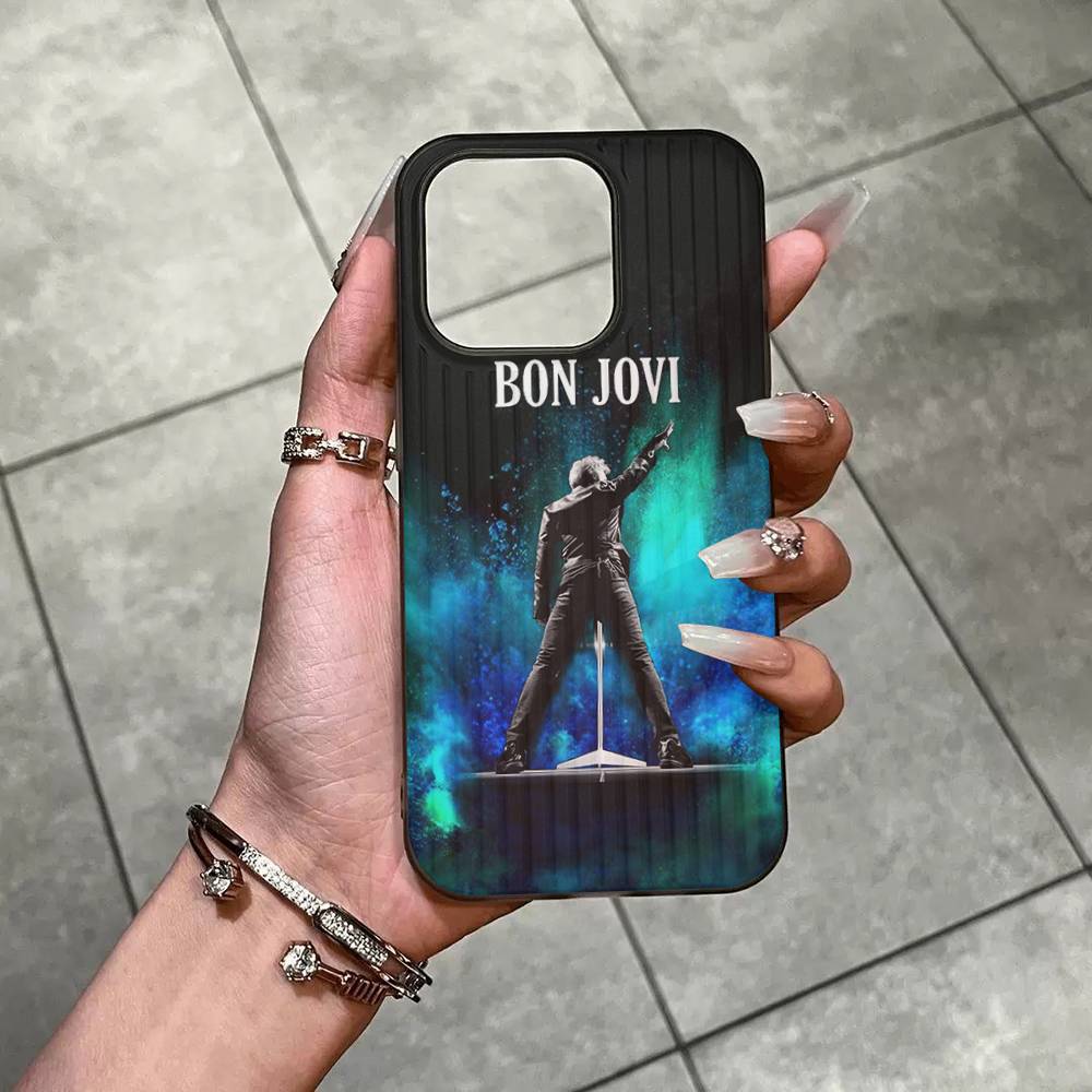 B-BonS J-Jovi Phone Case For IPhone 16 15 17 Pro 11 12 13 14 Pro Max Plus Soft Ripple Silicone Cover Shell
