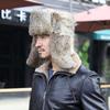 Real Rex Rabbit Fur Hat Men's Lei Feng Hat Winter Outdoor Thickened Warm Genuine Fur Hat Russian Natural Fur Ear Protection Hat