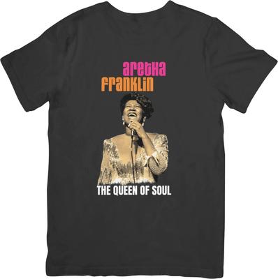 Aretha Franklin Soul Musik Passform geeignet für Männer & Frauen Qualitäts-Baumwoll-T-Shirt