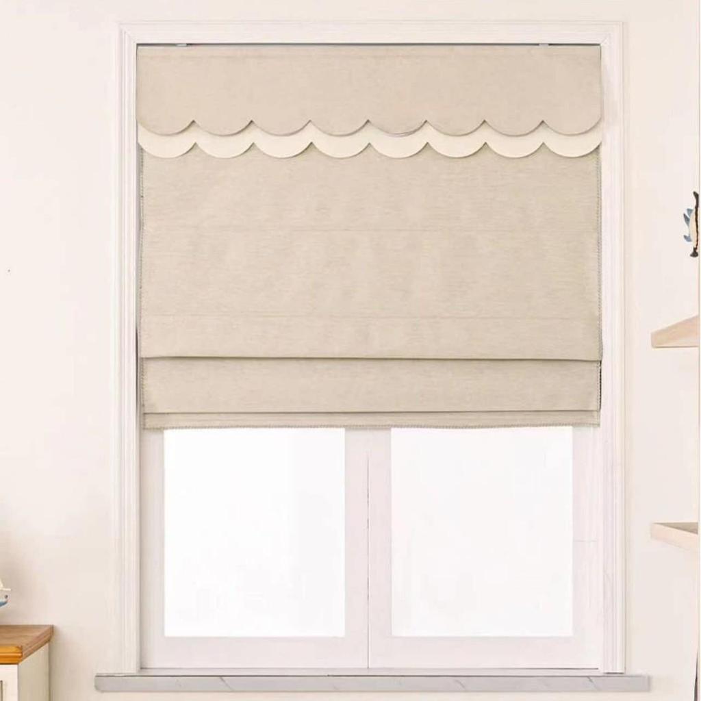 2025 Chenille Blackout Roman Curtains - Linen Solid Color, Ideal for Bedroom, Bay Window, or Hotel Use