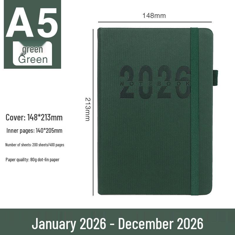 2026 English-Spanish Daily Planner & Business Notebook