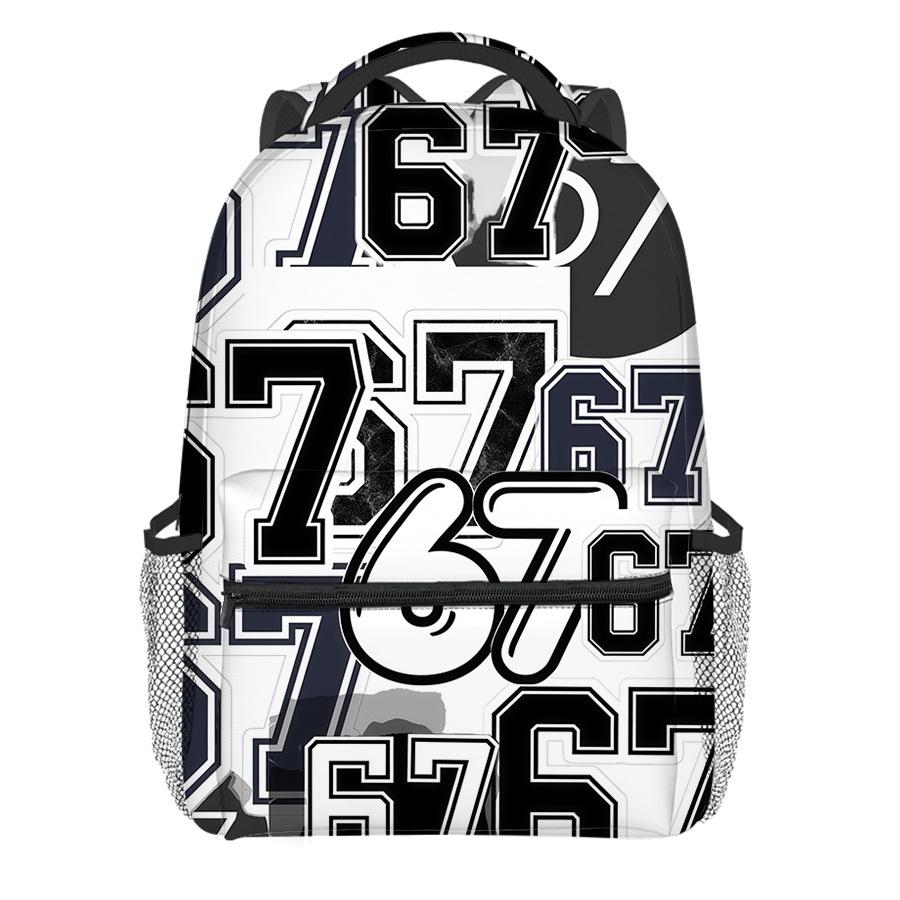 Hip Hop Kpop Νεανικές Σχολικές Τσάντες Unisex 67 έξι επτά Τσάντες Ταξιδιού 3D Εκτύπωση Oxford Αδιάβροχες Σακίδια Πλάτης για Σημειωματάρια