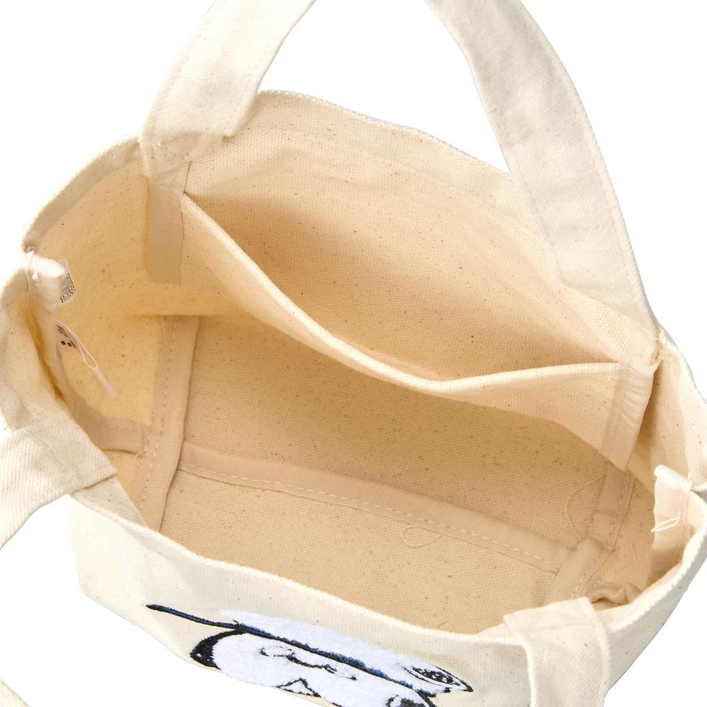 Hapitas Snoopy Canvas Mini Tote Bag 6077 Natural Snoopy Olaf PN151. &