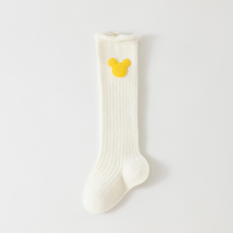 2025 Warm Cartoon Velvet Baby Knee-High Socks for Autumn/Winter