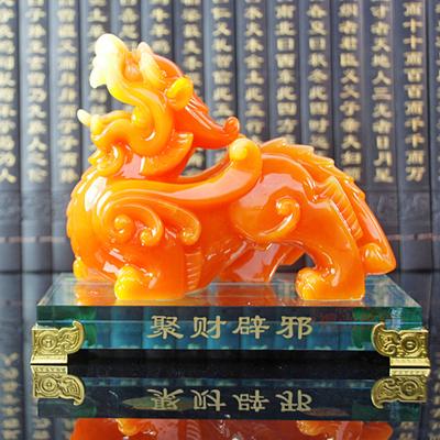 Chinesisches Glücksgeld Pixiu Harzornamente Handwerk Heim Büro Schreibtischdekor Wohnzimmer Weinschrank Dekorationen Eröffnungsgeschenke