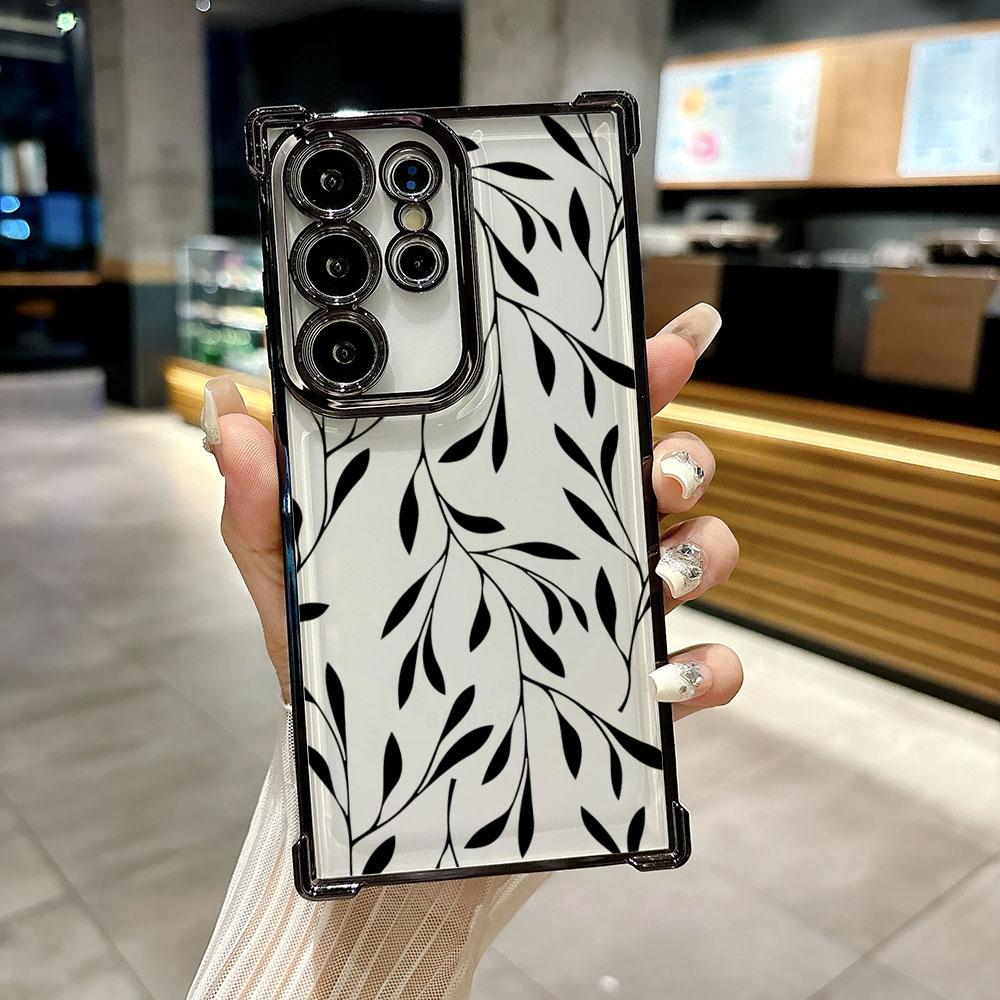 

Leaf Flower Butterfly Line Funda For Samsung S26 Ultra Phone Case For Galaxy S25 FE S26 S24 S23 S22 S21 Ultra S20 Plus 5G Cover Galaxy S20 FE