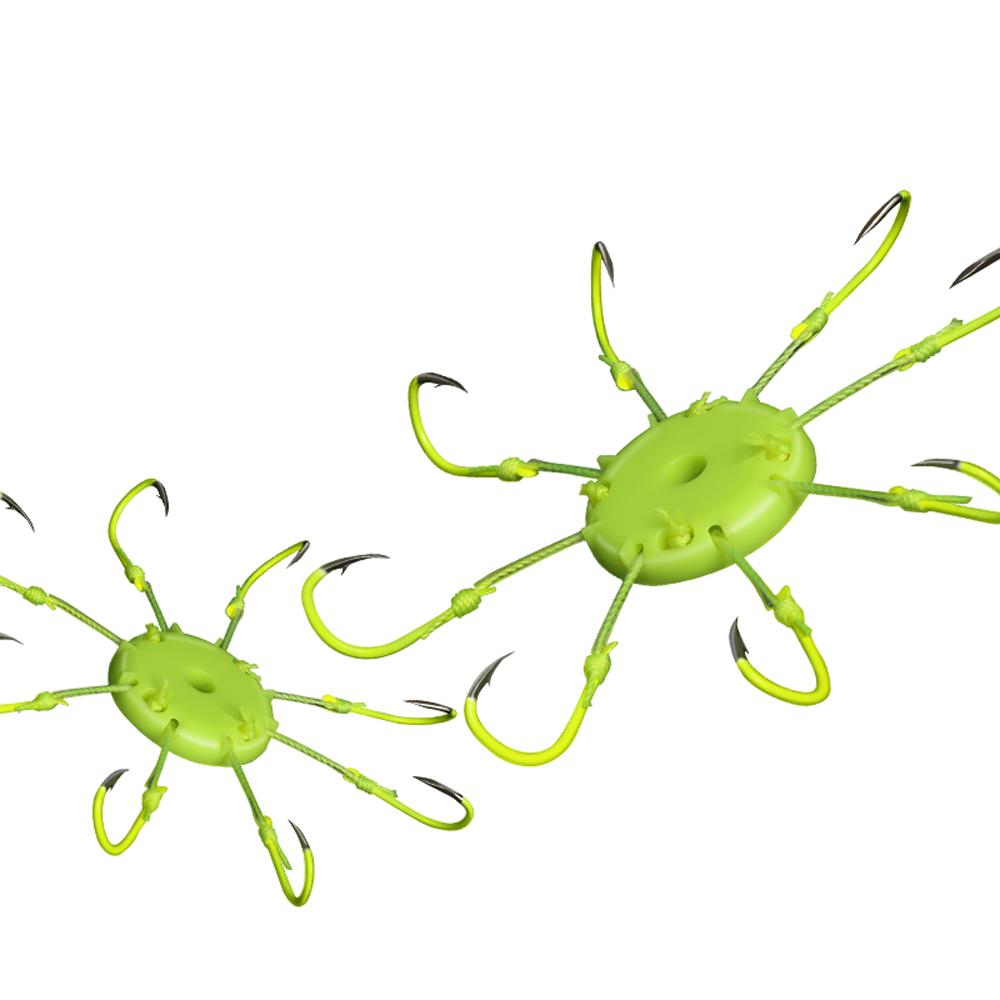 2 шт./комплект Крючки рыболовные с бородкой из высокоуглеродистой стали для кормушки-бомбы Подвесные взрывные крючки Наживка Упаковка в пластиковый ящик Япония 10