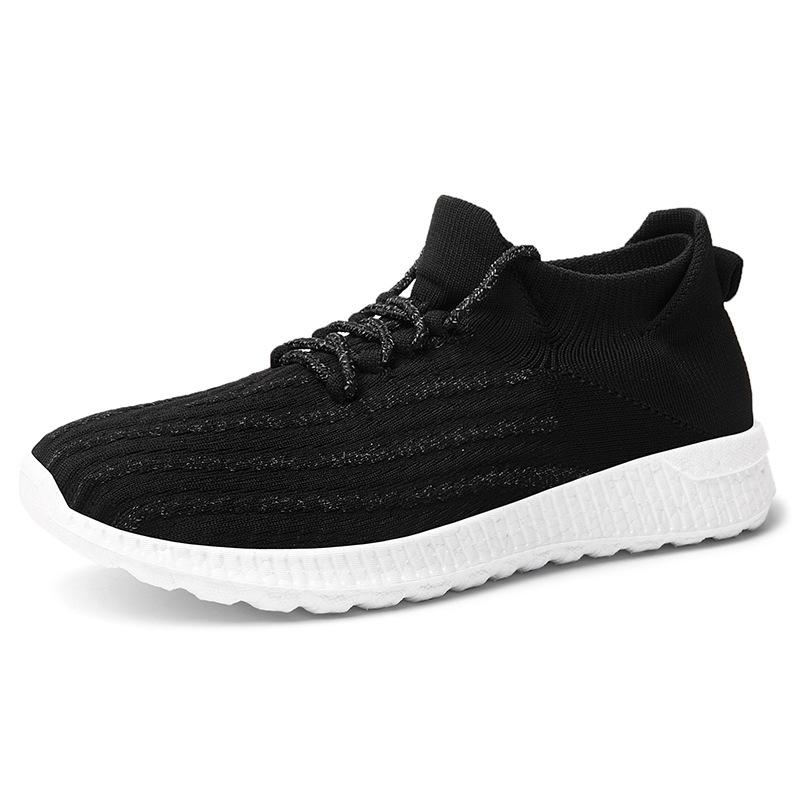 

Men S Shoes Sneakers Fly-Woven Socks Shoes Men S Casual Running Shoes Fluorescent Popcorn Couple Shoes 45 чорний