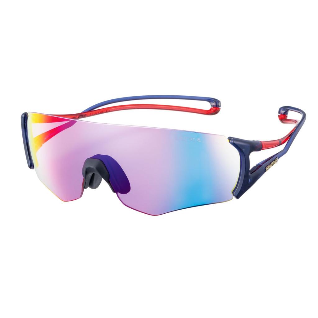 Sports Sunglasses Made In Japan ULTRA LENS Mirror Lens EIGHT8 G2 Enox Eight Running Marathon Tennis Golf For Adults Men and Women [Swans] E-NOX