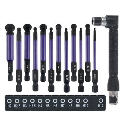 12Pcs/set Allen Wrench Drill Bit Set Magnetic Hexagonal Drill Bit Rustproof Manual Maintenance Tool High Hardness