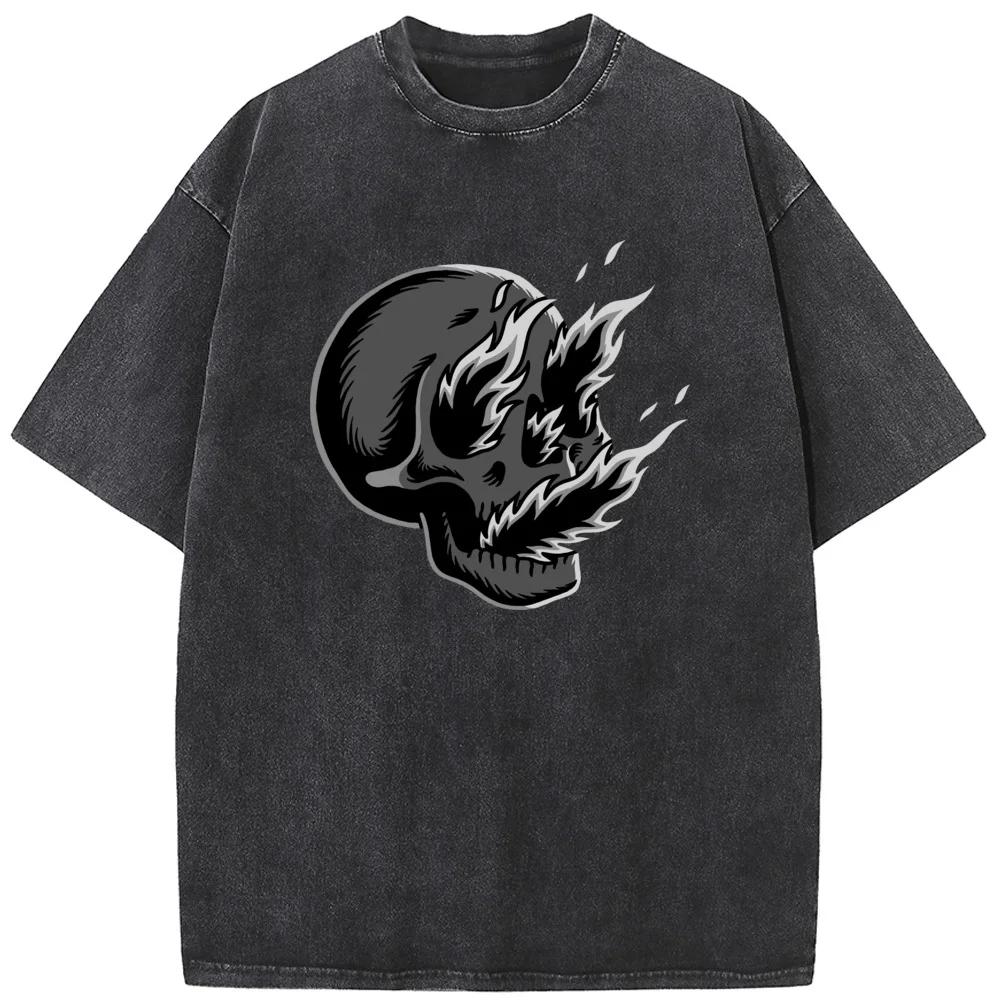 90s Vintage Unisex Washed Old T-shirt Men Casual Cotton Short Sleeve T-shirts Vintage Washed Men T Shirt