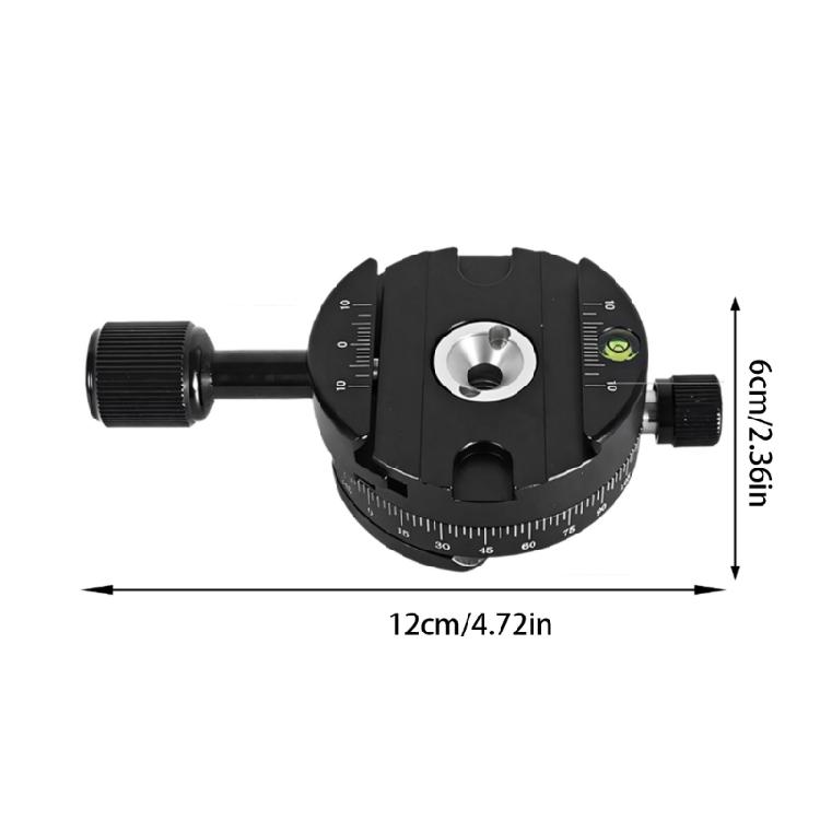 360 Degree Rotating Panoramic Clamp For Camera Tripod Quick Release Clamp Holder Tripod Mount Plate Adapter