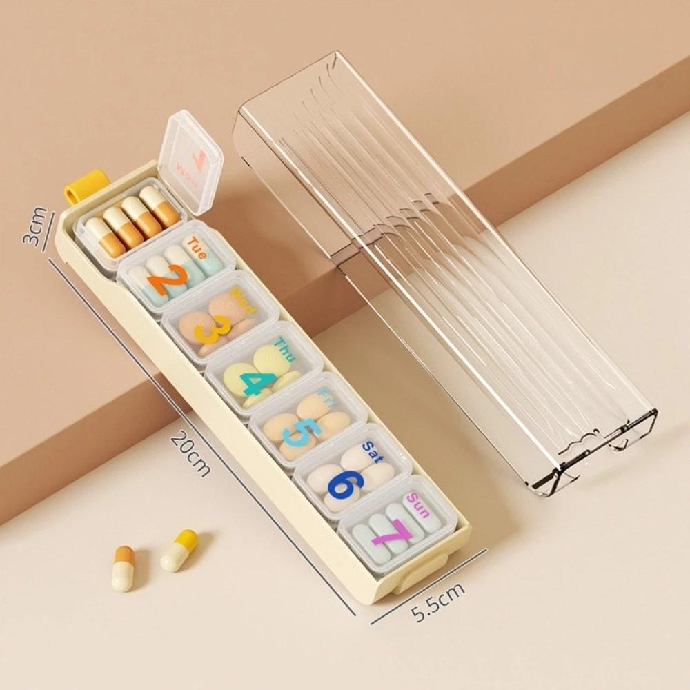 Clear Lid Vitamins Case Large Capacity Tablets Container New Pill Dispenser  Travel Use
