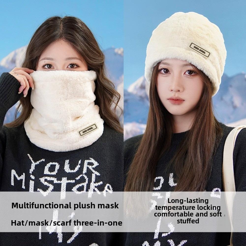 

New Adjustable Warm Scarf Windproof Coral Fleece Fake Collar Solid Color Coldproof Neckerchief for Outdoor Cycling Skiing