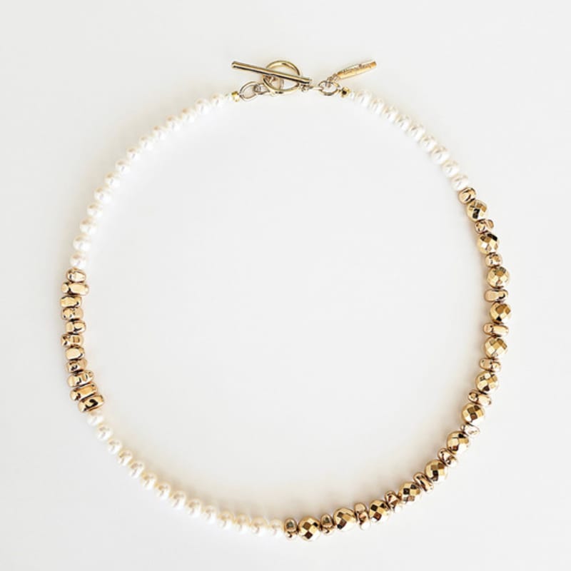 

Eliz by Lizgallery Holiday Twinkle Combi Pearl Necklace_Gold gold