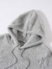 Pull à capuche rembourré en velours pelucheux pour homme Automne Hiver Veste pull pour homme Évacuation de l'humidité Coupe confortable Doux pour la peau Respirant Hauts