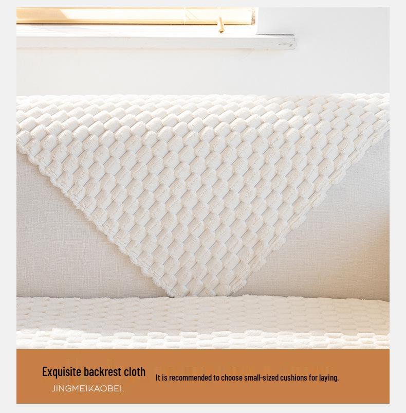 Winter Plush Non-Slip Sofa Cushion & Cover - Modern, Thickened Design