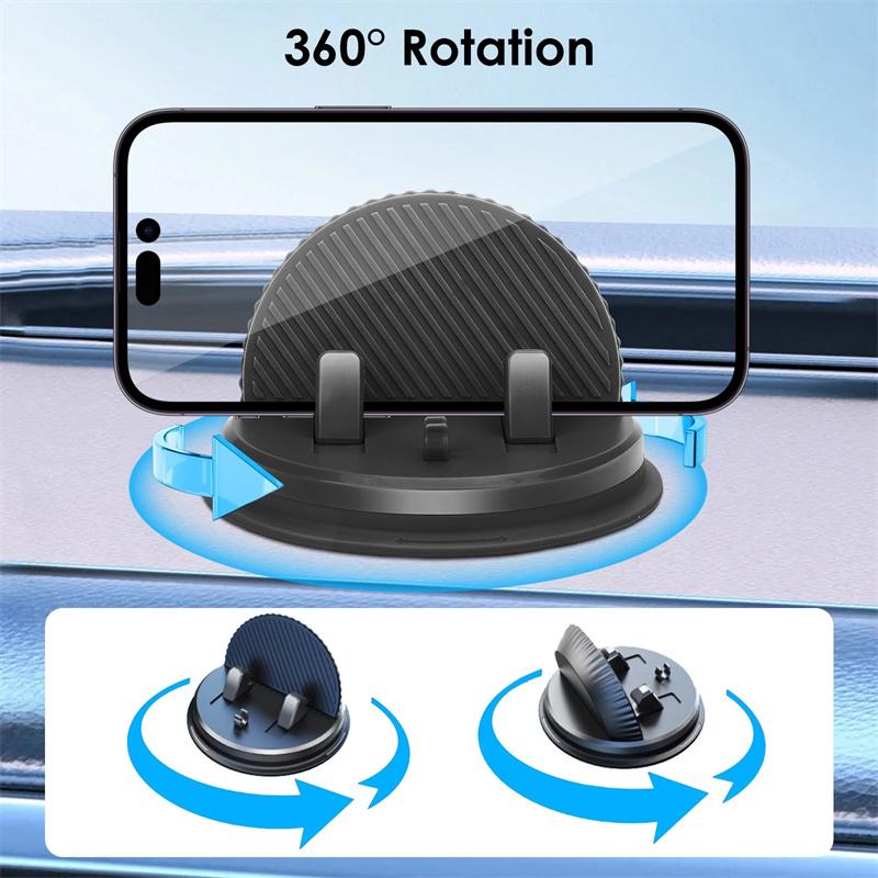 Dash Mount Phone Holder Adjustable Smartphone Mount Anti-Slip Dashboard Navigation Bracket Multifunctional Suction Cup Mobile