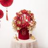 Chinese Characters FU Bucket Flannelcloth Household Decoration Fake Flower Bucket  Wedding