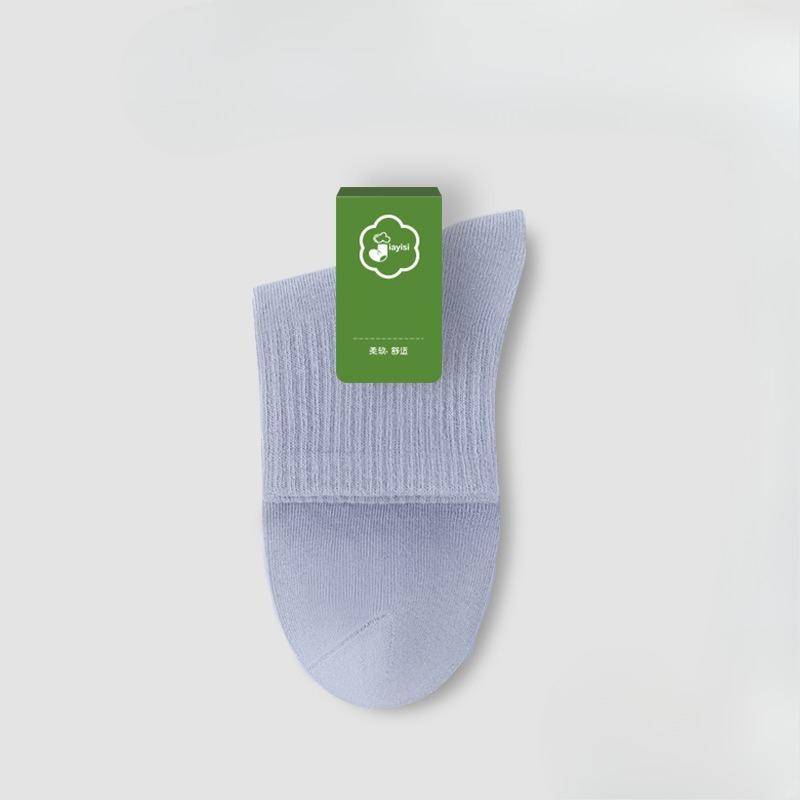 

Мужские осенние спортивные носки до середины икры из чистого хлопка без швов, с защитой от запаха 1 pair синий