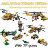 Seturi MOC Compatibile Seria City 60162 Elicopter de Aprovizionare Aeriană în Junglă Blocuri de Construcție Loc de Explorare Cărămizi Jucării Pentru Băieți Cadouri pentru Copii