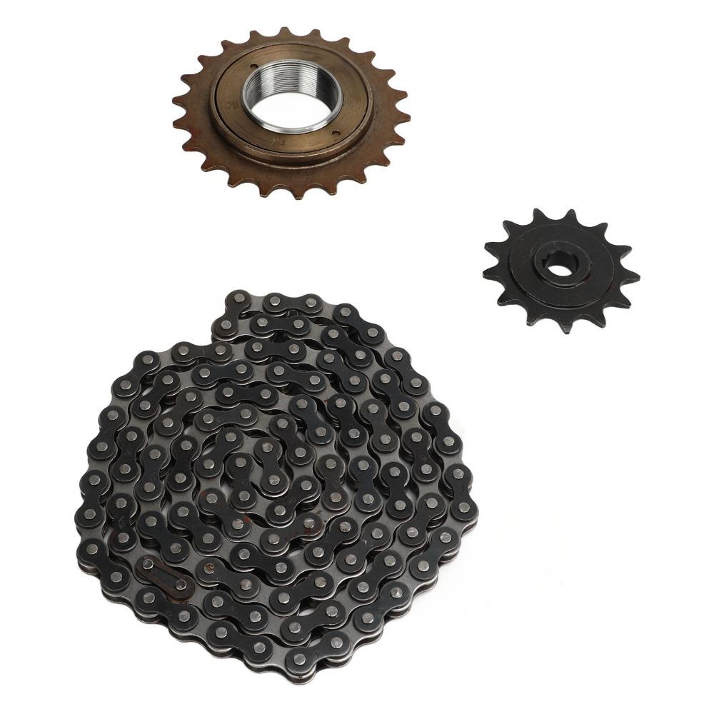 Easy Installation 410 Sprocket Set Steel Single Speed Bike Chain Kit  Chain Drive Repair