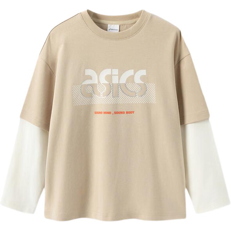 Asics Japanese Trendy T Shirt Khaki Teenagers 333241005049-8858 110