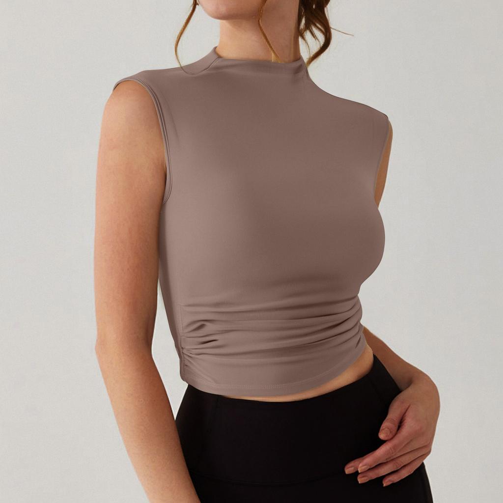 Women's Fashion Casual Slim Sleeveless Bottoming Shirt Outerwear Top