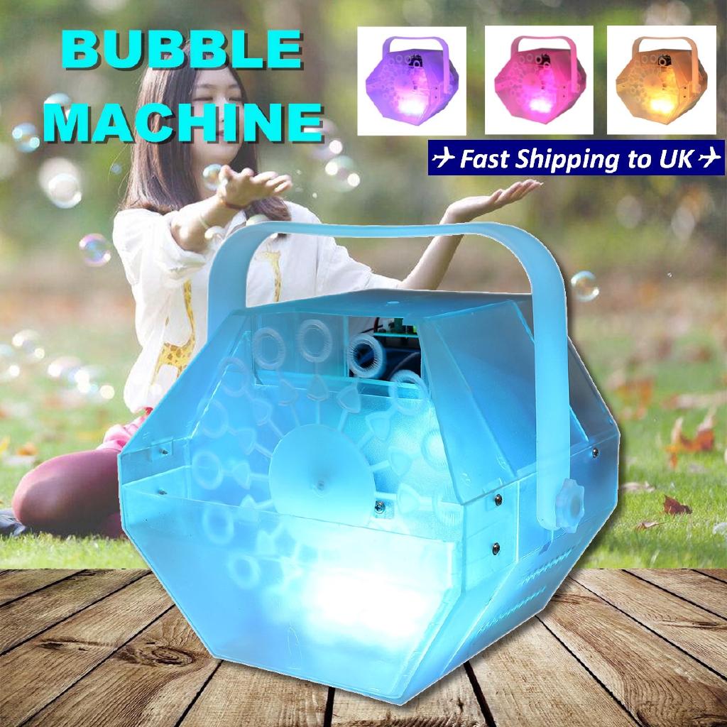 

Автоматическая RGB светодиодная машина для выдувания пузырей, бар, сценический эффект для вечеринки, свет для детей, генератор пузырей