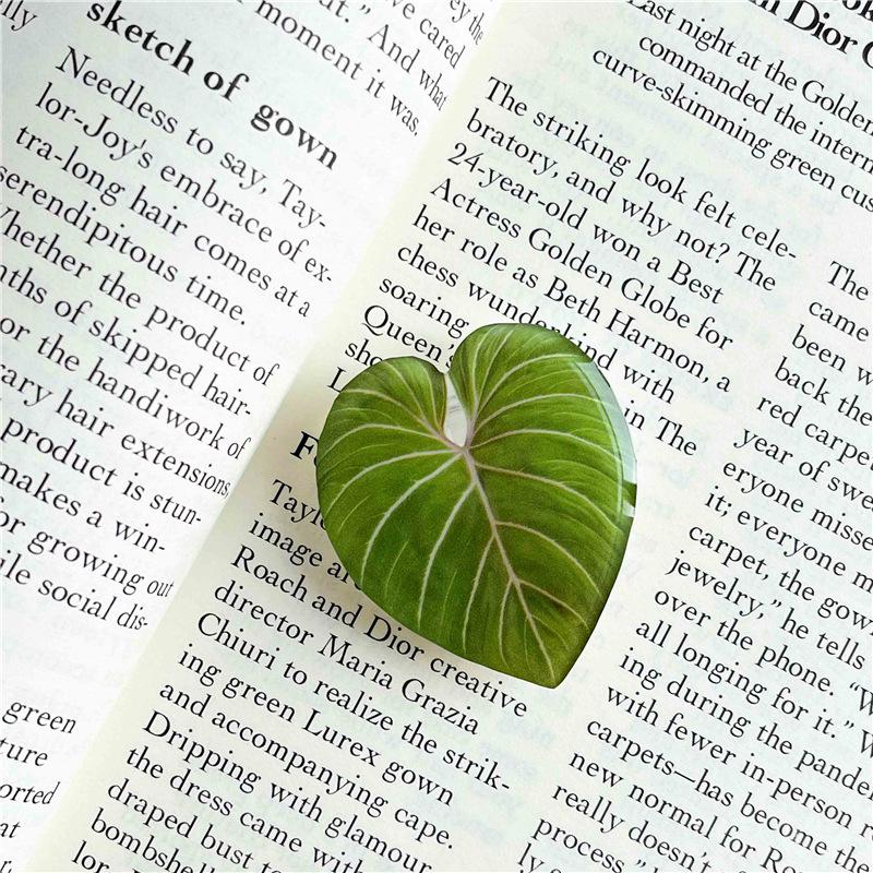 Japanese Korean Fresh Leaf Resin Airbag Holder - Retractable Folding Phone Stand