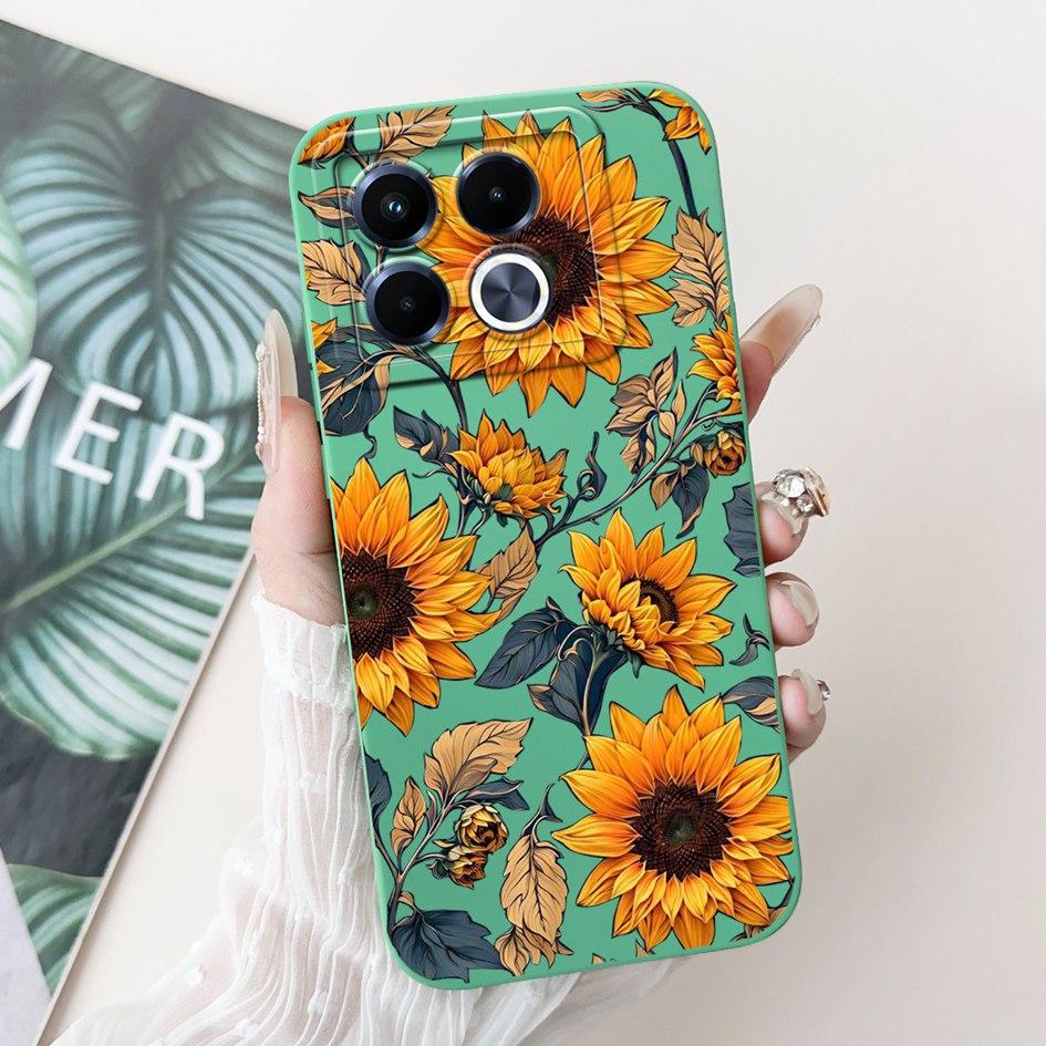 For Infinix Note 40 5G Case Cartoon Rabbit Flower Anti Slip Bumper Soft Silicone Cover For Infinix Note40 X6852 X6851 Phone Case
