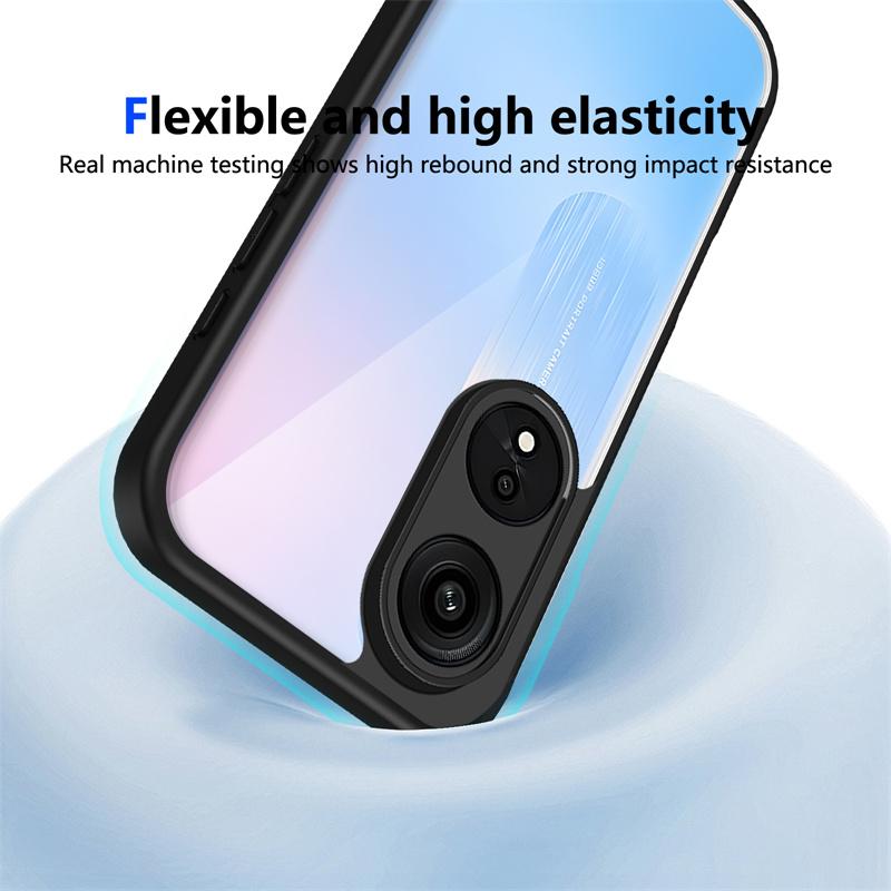 OPPO A1 Pro 5G PHQ110 Case Shockproof Silicone Bumper Clear Back Hard Cover Matte Phone Case for OPPO A1 Pro A1Pro OppoA1Pro 5G