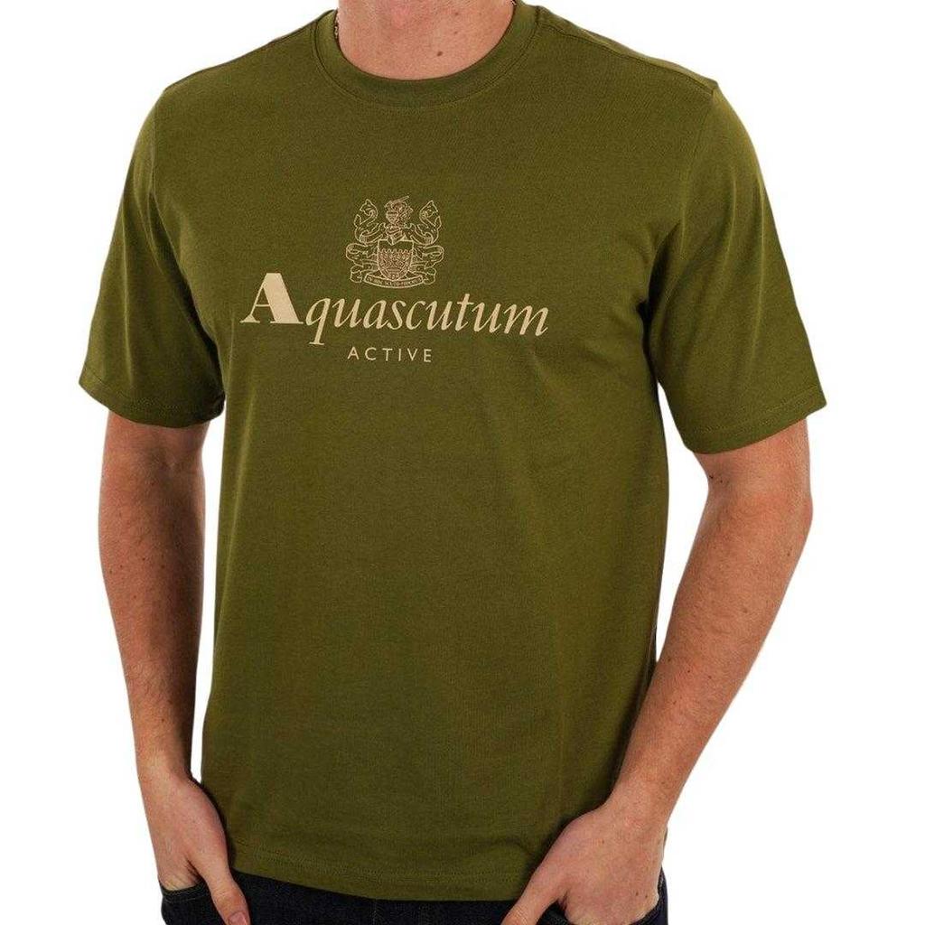 Aquascutum Mens Active Big Logo T-Shirt