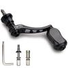 HEIGHTEN 45-50mm Adjustable Reel Handle with 21mm Carbon Knob for Shimano and Daiwa Arch Series Spinning Reels (Black) (926)