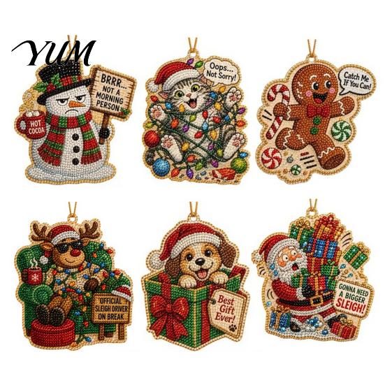 Handmade Christmas Stocking Stuffers Hanging Faux Pearl Art Kit for Adult, DIY Bead Fun Classroom Craft Rewards Painting Ornament, Holiday Set