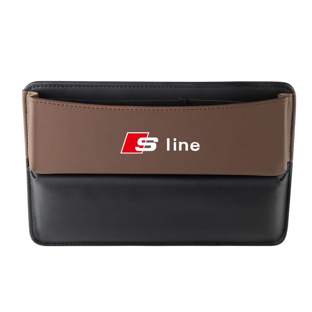 

Кожаный органайзер для щели между сиденьями автомобиля, коробки для хранения, сумки, автотовары для Audi A1 A3 A4 A5 A6 A7 A8 B5 B6 B7 B8 C5 C6 RS3 RS5 RS6 RS7 S3 S4 S5 S6 S7 1pcs sline коричневый