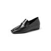 New Women's Fashion Single Shoes, Low Heels, One Pedal, Flat-soled Fashion Cowhide Women's Shoes, Women Wearing Small Leather Shoes In All Seasons