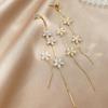 2026 Fashion Women Resin Flower Rhinestone Tassel Long Earrings Drop Dangle Earrings Wedding Party Jewelry Accessories Gifts