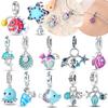 Copper Red Lantern Fish Sea Star Marine Shell Sea Snail Originalcharms Bead Fit Bracelet Diy Cute Gift Accessory Jewelry