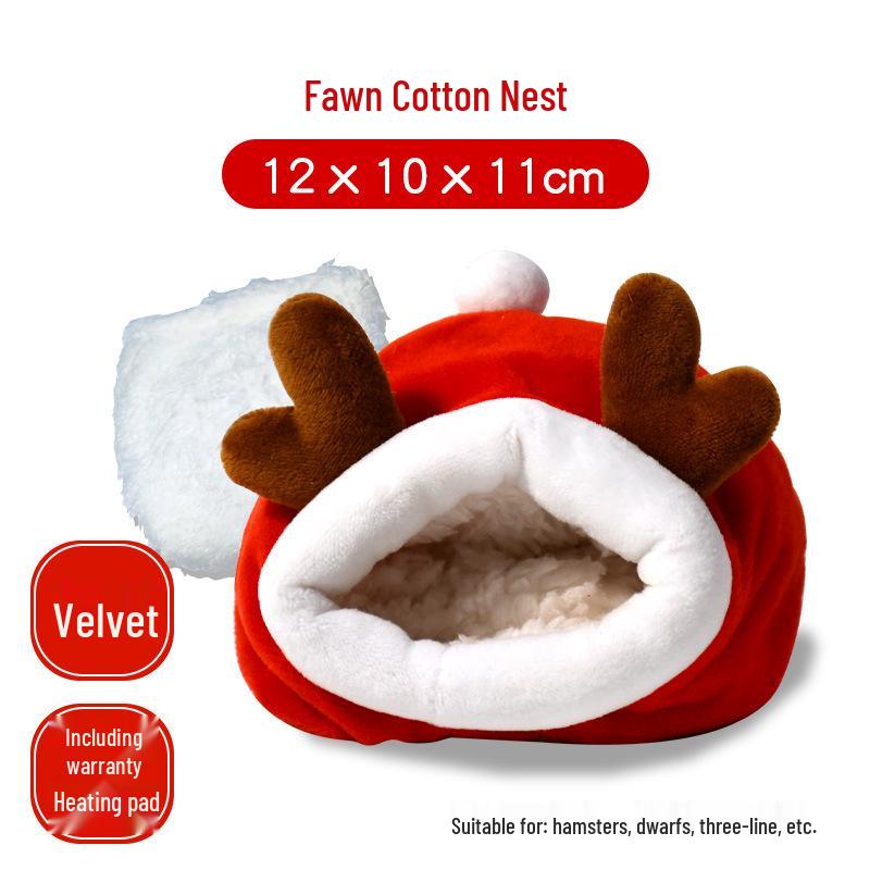 Winter Warm Cotton Nest for Small Pets: Hamsters, Chinchillas, Hedgehogs, Squirrels & Rabbits